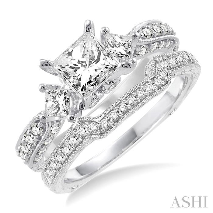 PAST PRESENT & FUTURE DIAMOND WEDDING SET
