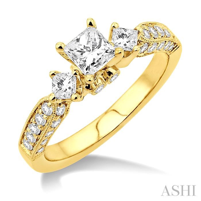PAST PRESENT & FUTURE SEMI-MOUNT DIAMOND ENGAGEMENT RING