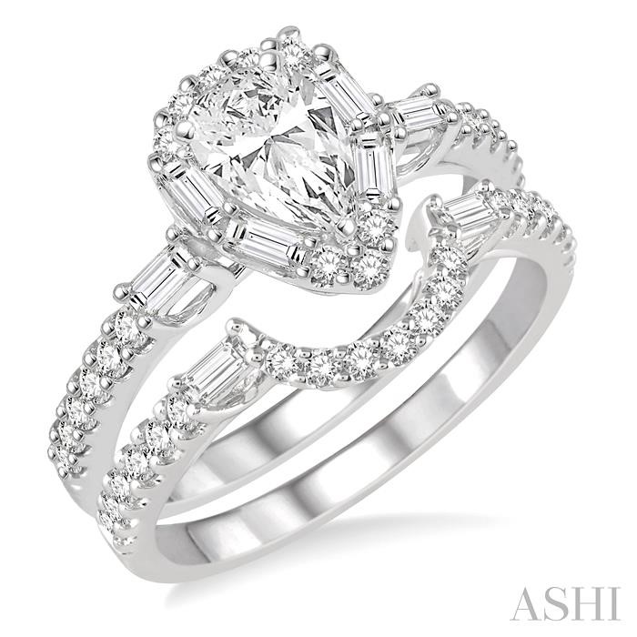 PEAR SHAPE DIAMOND WEDDING SET