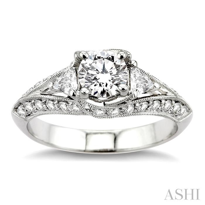 Round Shape Semi-Mount Diamond Engagement Ring-2