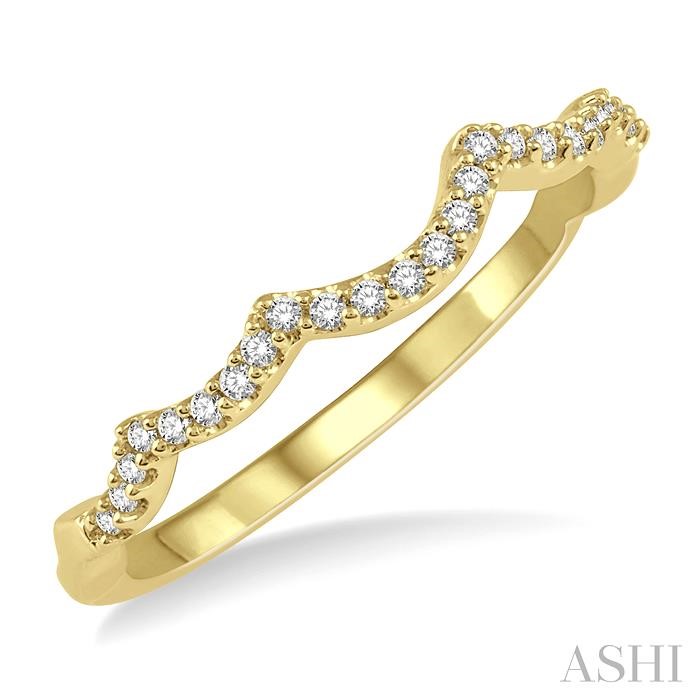 Wave Diamond Wedding Band