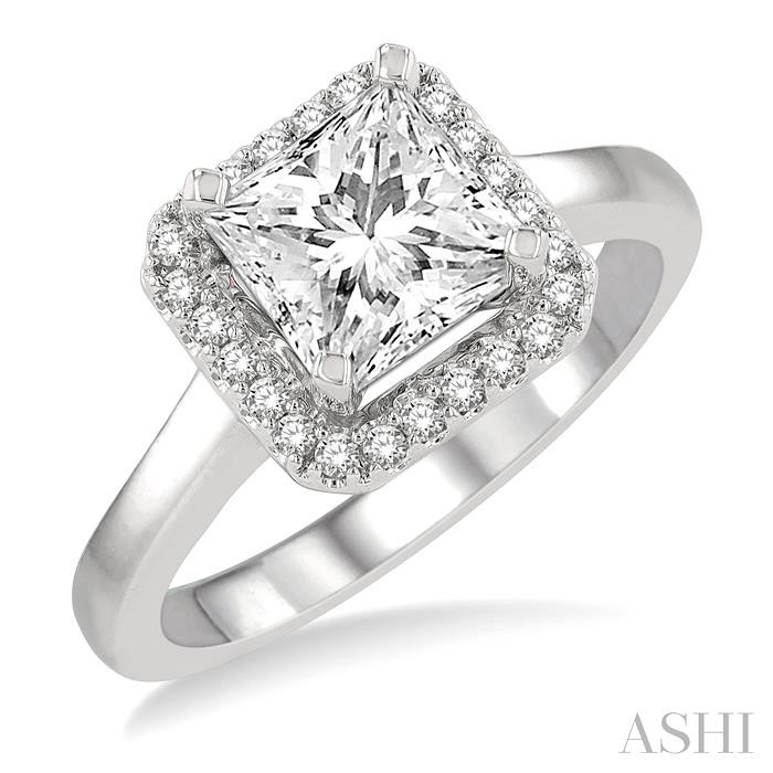 SEMI-MOUNT HALO DIAMOND ENGAGEMENT RING