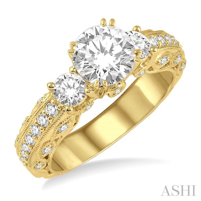 PAST PRESENT & FUTURE SEMI-MOUNT DIAMOND ENGAGEMENT RING