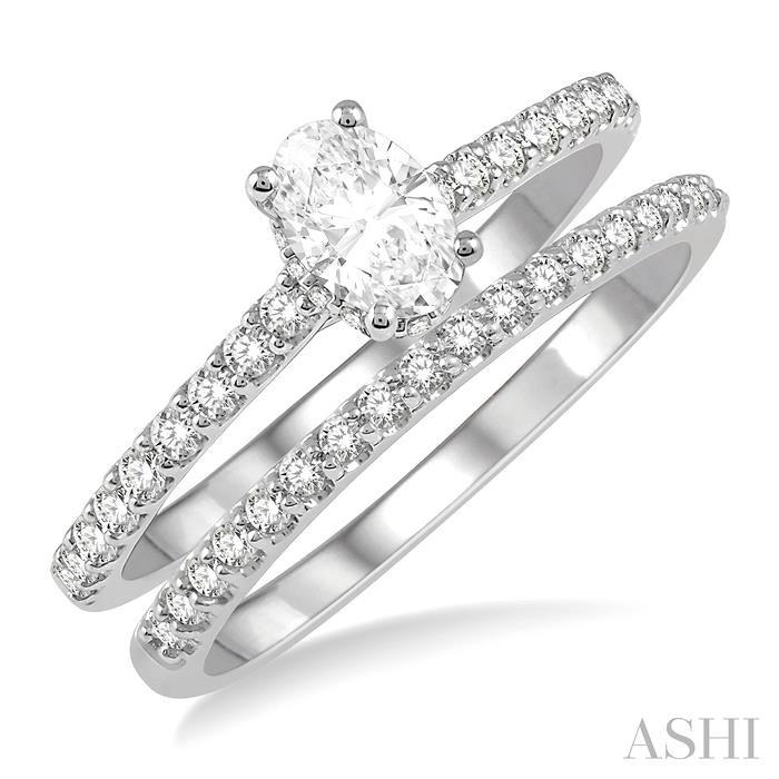 OVAL SHAPE DIAMOND WEDDING SET