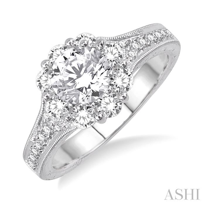 SEMI-MOUNT DIAMOND ENGAGEMENT RING