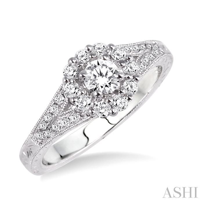 SEMI-MOUNT DIAMOND ENGAGEMENT RING