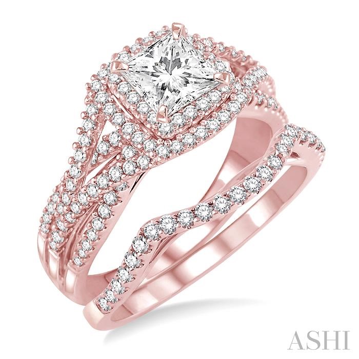 HALO DIAMOND WEDDING SET