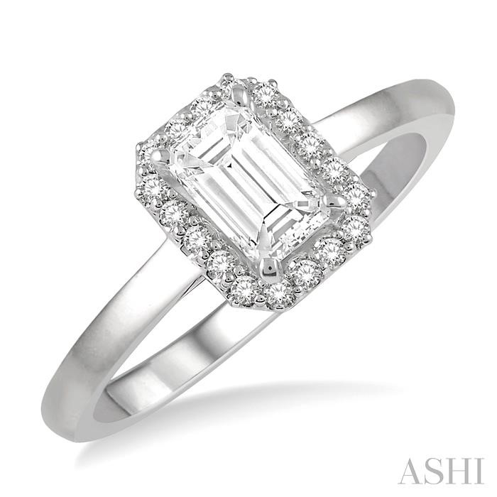 SEMI-MOUNT HALO DIAMOND ENGAGEMENT RING