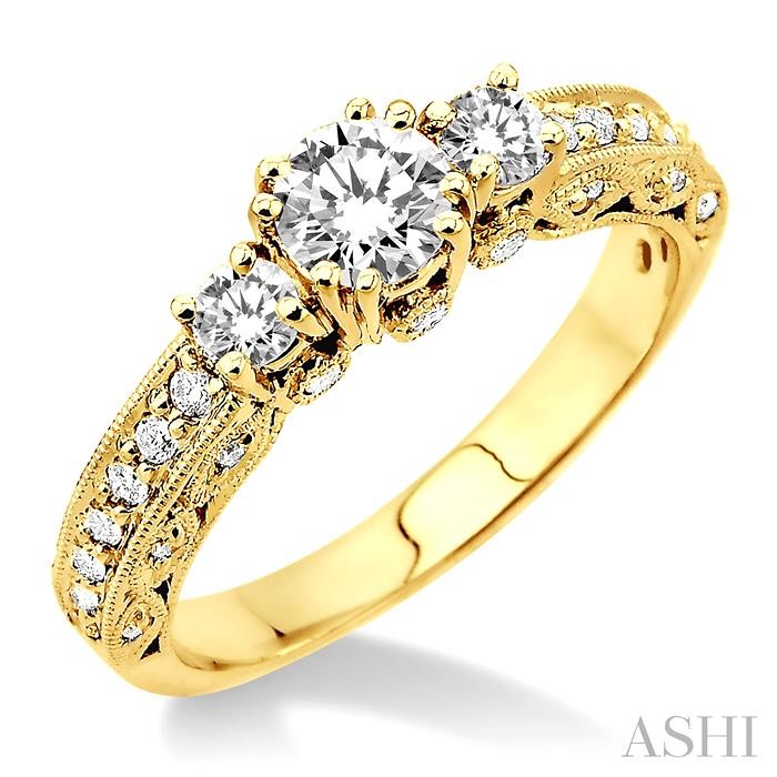 PAST PRESENT & FUTURE DIAMOND ENGAGEMENT RING