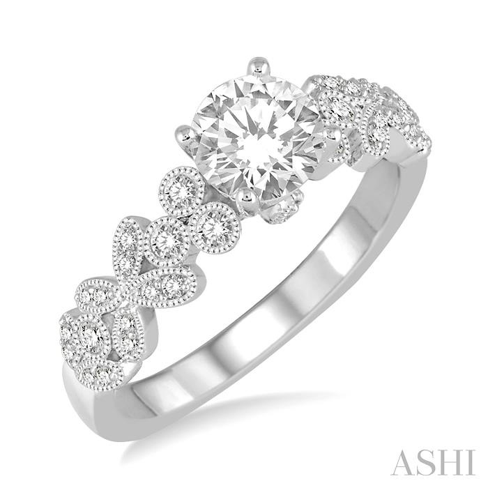 SEMI-MOUNT DIAMOND ENGAGEMENT RING