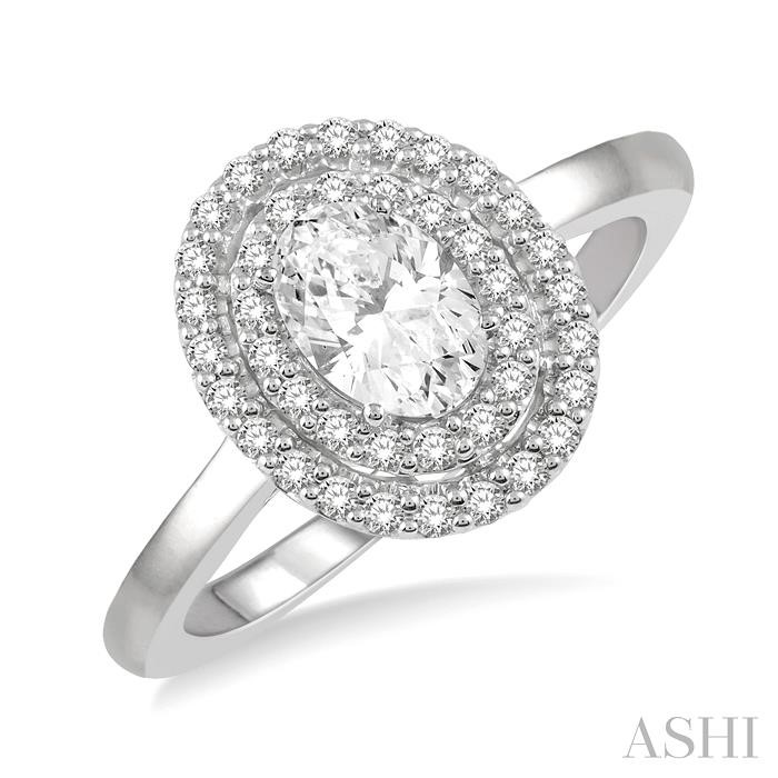 OVAL SHAPE SEMI-MOUNT DIAMOND ENGAGEMENT RING