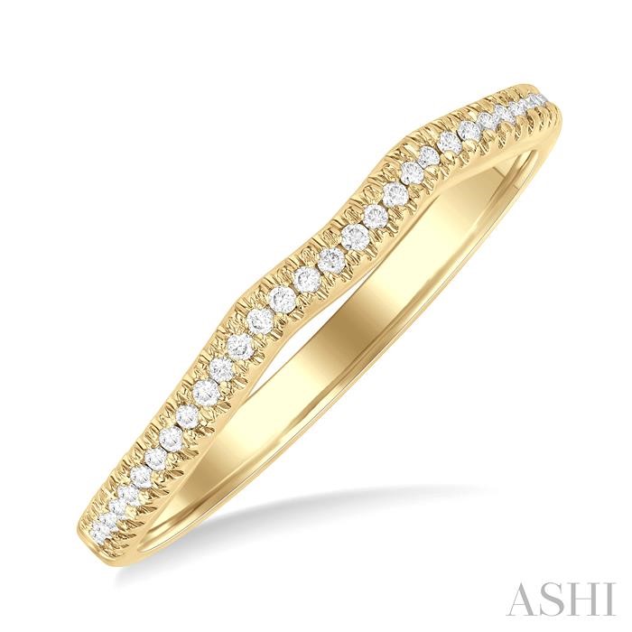 Curved Diamond Wedding Band