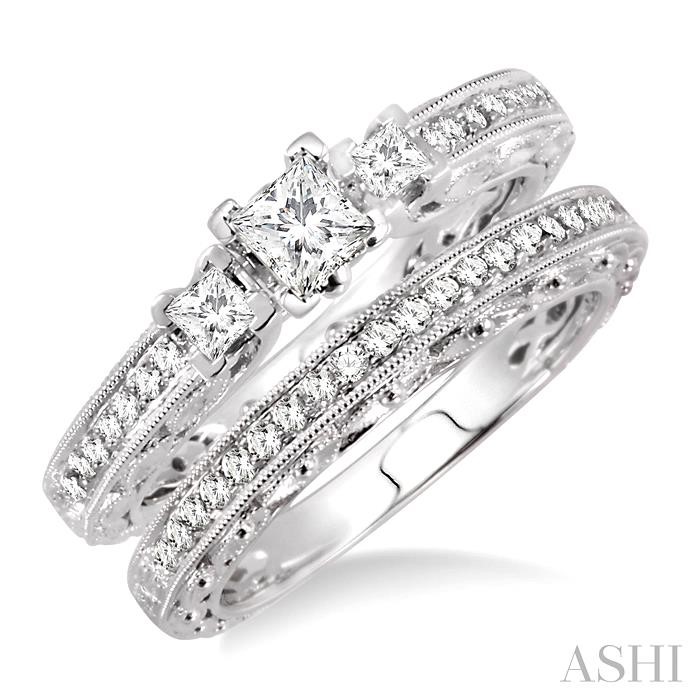 PAST PRESENT & FUTURE DIAMOND WEDDING SET