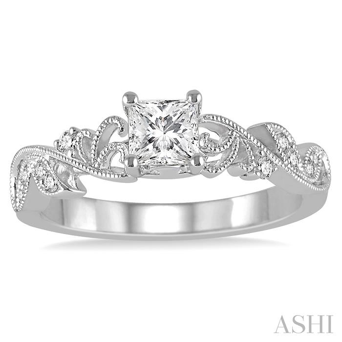 Princess Shape Diamond Engagement Ring-2