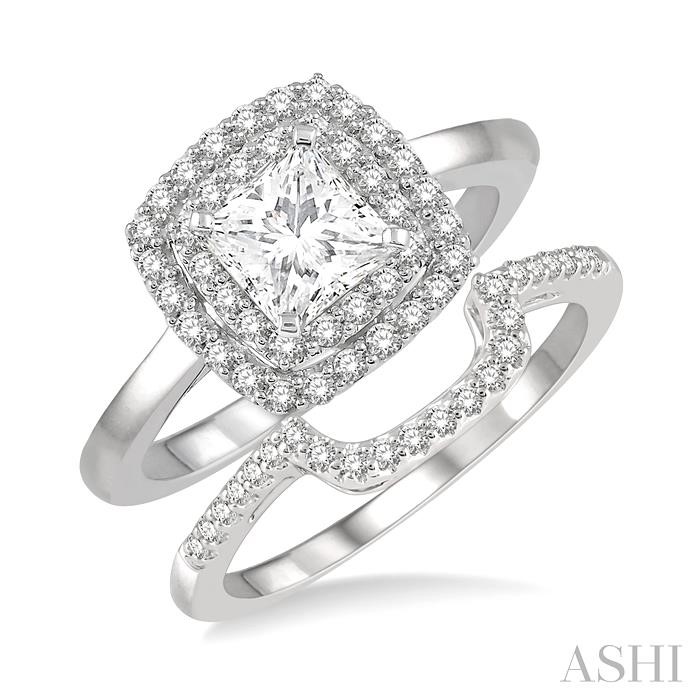 HALO DIAMOND WEDDING SET
