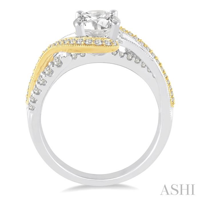 Round Shape Semi-Mount Diamond Engagement Ring-3