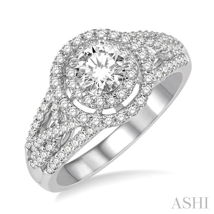 HALO DIAMOND ENGAGEMENT RING