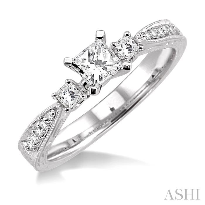 PAST PRESENT & FUTURE SEMI-MOUNT DIAMOND ENGAGEMENT RING