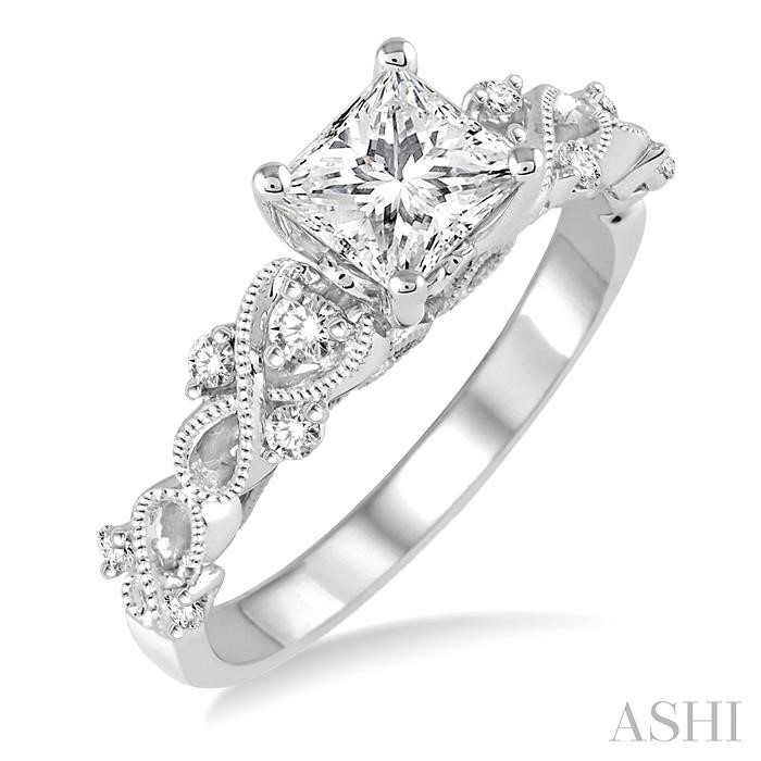 SEMI-MOUNT DIAMOND ENGAGEMENT RING