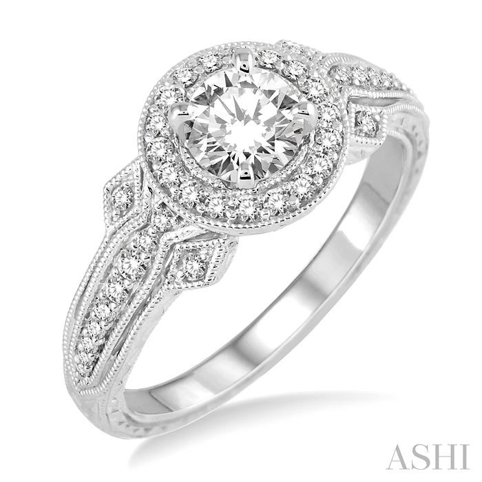 SEMI-MOUNT DIAMOND ENGAGEMENT RING