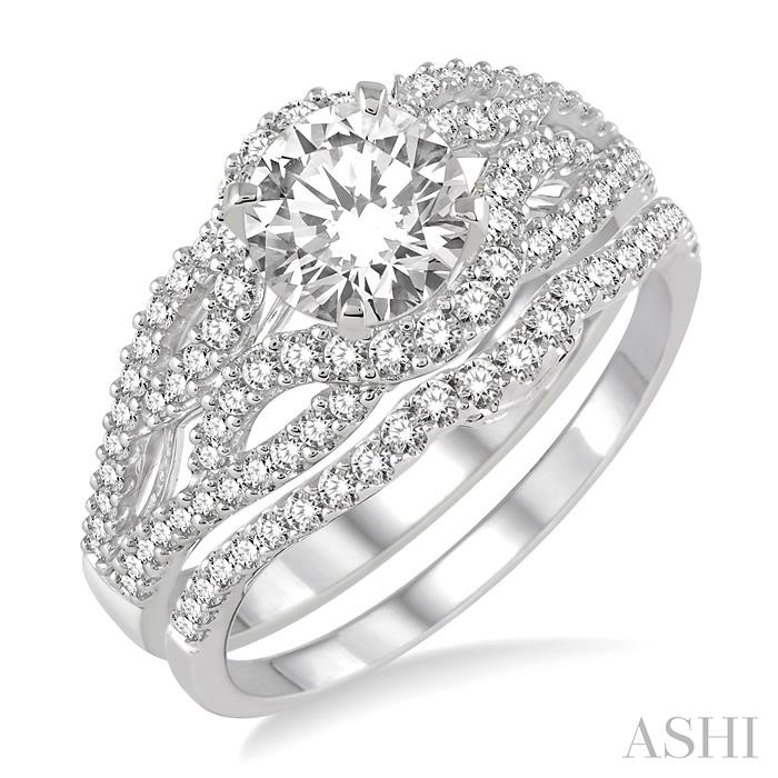 HALO DIAMOND WEDDING SET