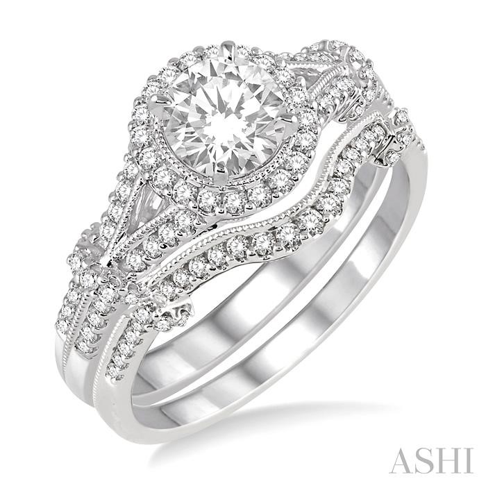 HALO DIAMOND WEDDING SET