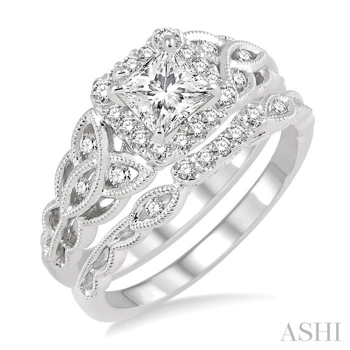 HALO DIAMOND WEDDING SET