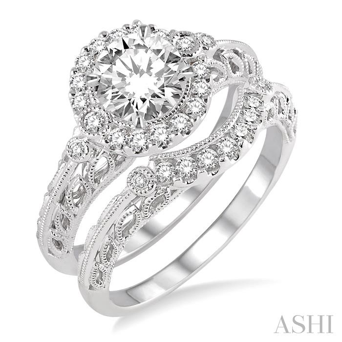 HALO DIAMOND WEDDING SET