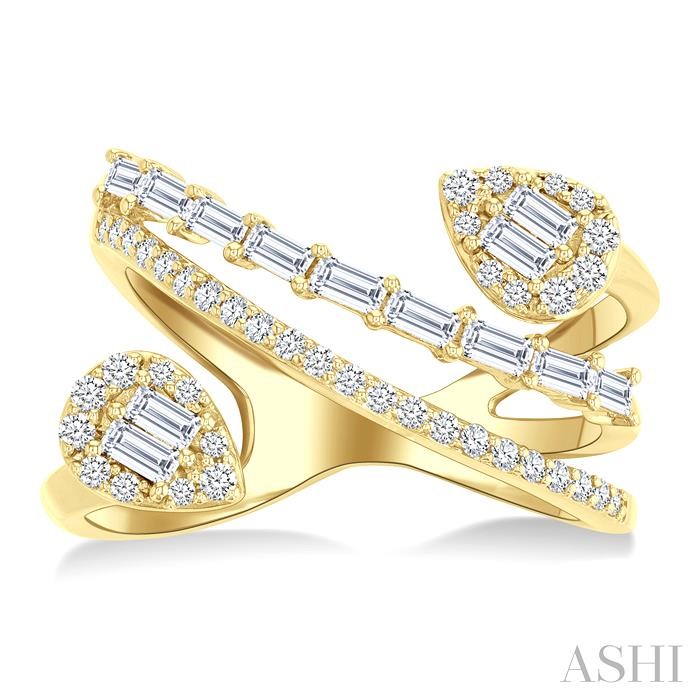 Pear Shape Fusion Diamond Fashion Ring-2