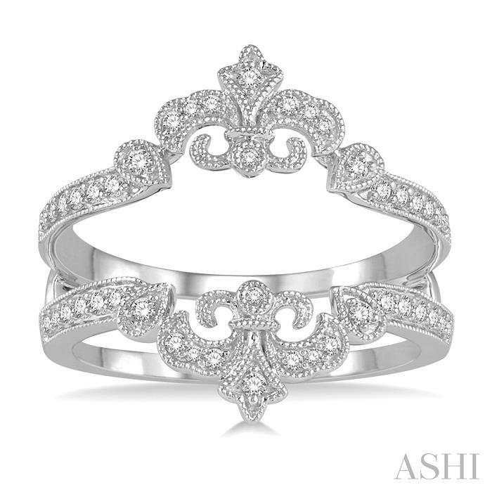 Fleur De Lis Diamond Insert Ring-2