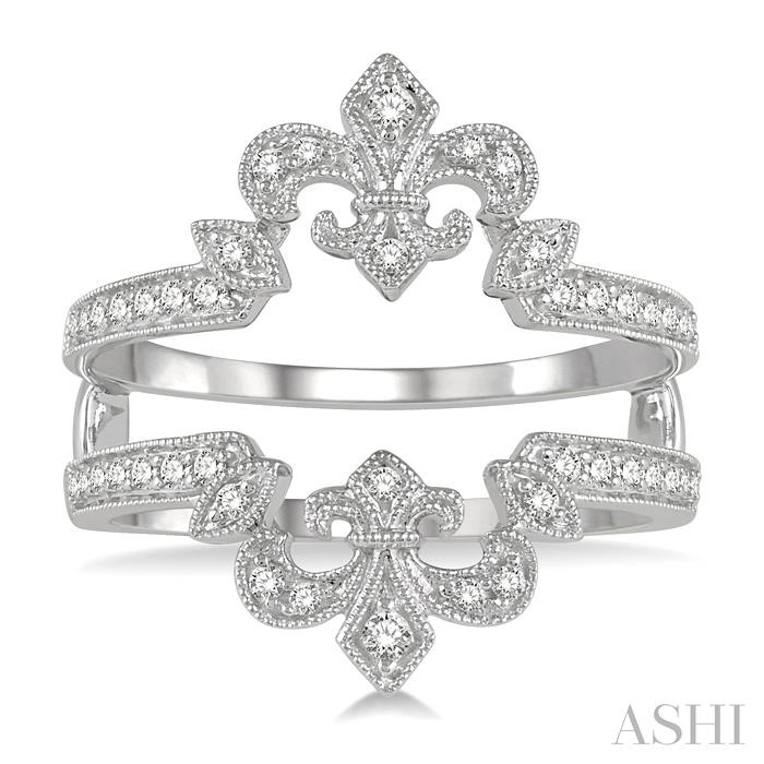 Fleur De Lis Diamond Insert Ring-2