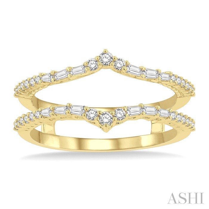 Chevron Baguette Diamond Insert Ring