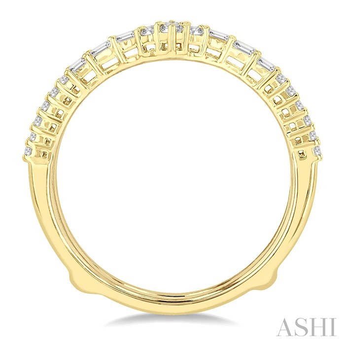 Chevron Baguette Diamond Insert Ring