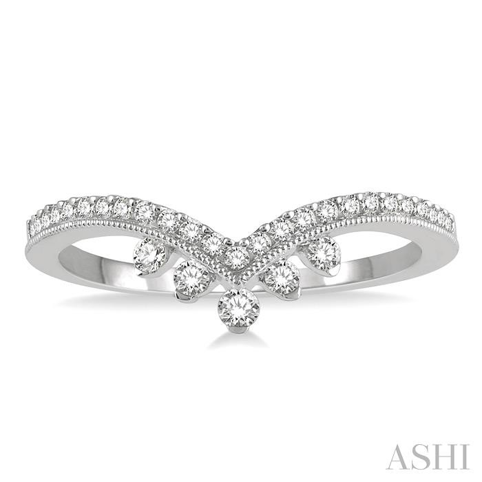 Chevron Diamond Wedding Band-2