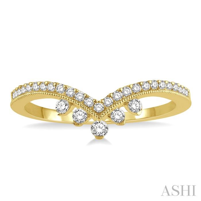 Chevron Diamond Wedding Band-2