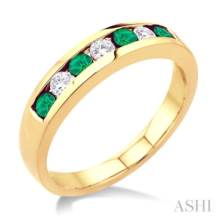 GEMSTONE & DIAMOND WEDDING BAND