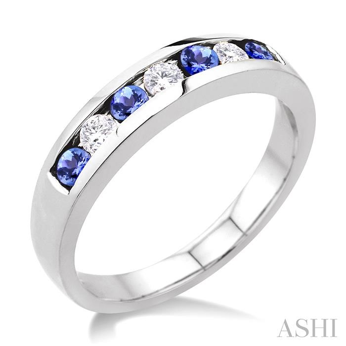 GEMSTONE & DIAMOND WEDDING BAND