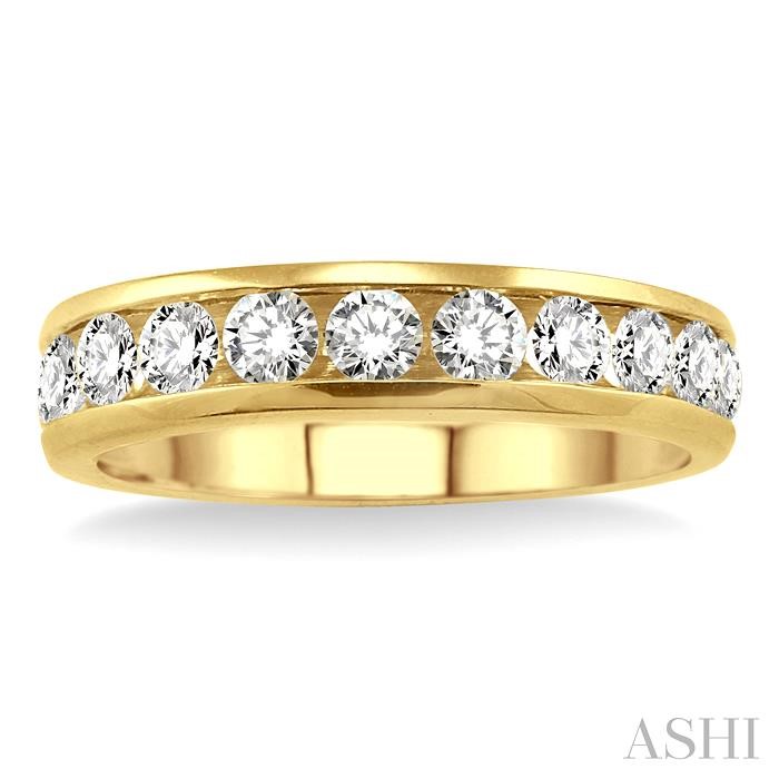 Channel Set Diamond Wedding Band-2