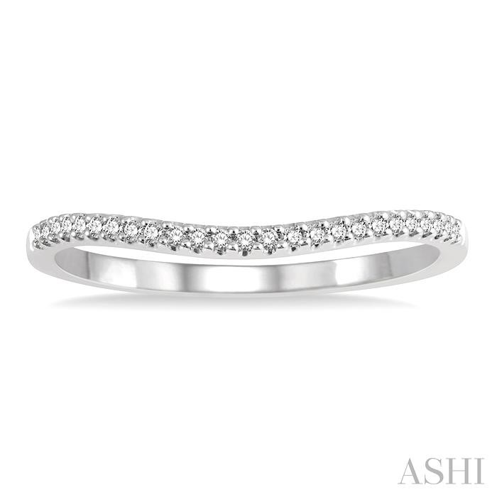 Curved Diamond Wedding Band-2