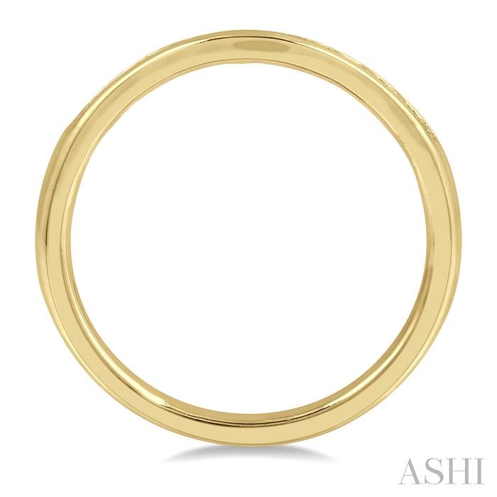 Channel Set Curved Diamond Wedding Band-3