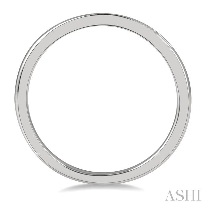 Channel Set Curved Diamond Wedding Band-3