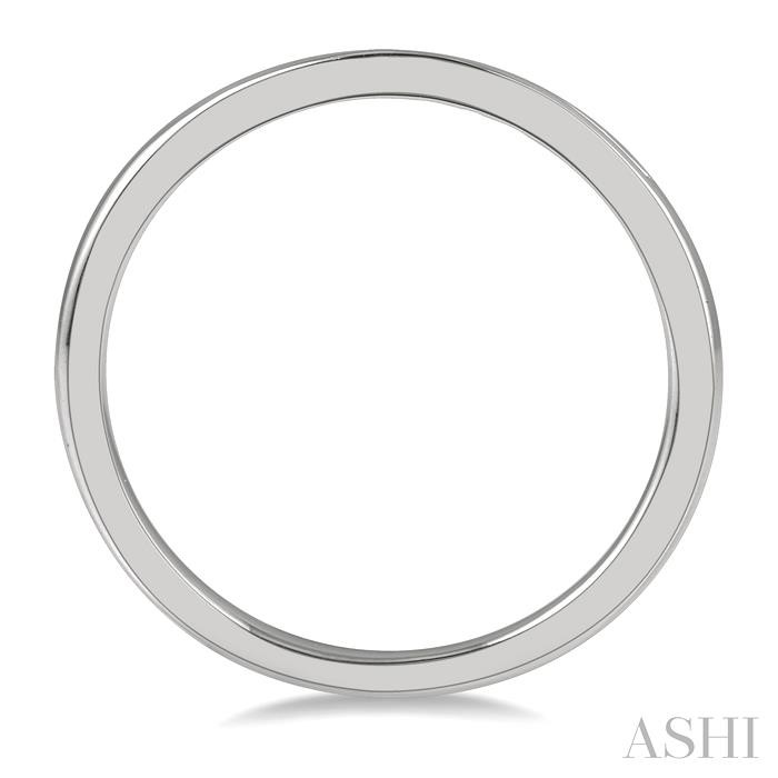Channel Set Curved Diamond Wedding Band-3