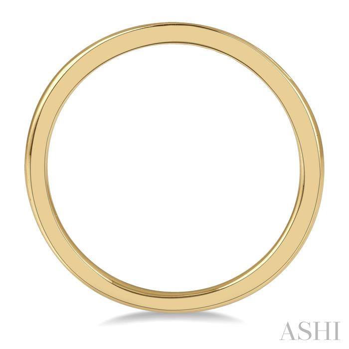 Channel Set Curved Diamond Wedding Band-3