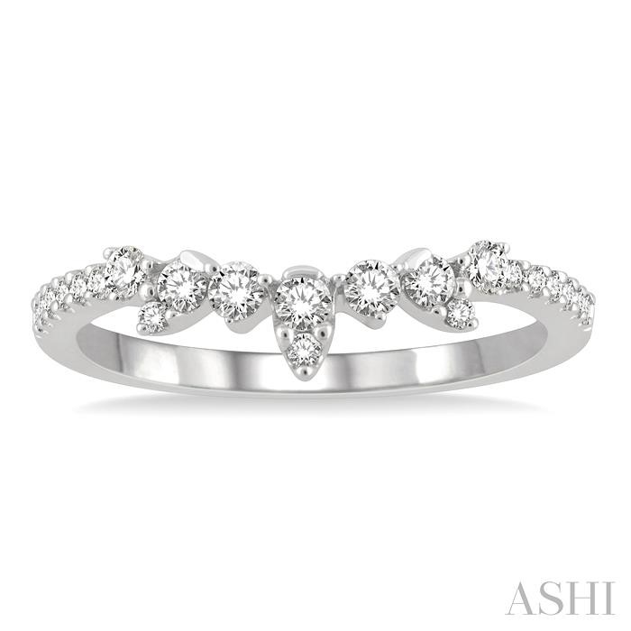 Chevron Diamond Wedding Band-2