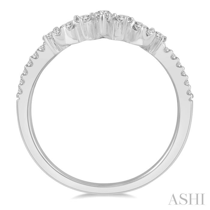 Chevron Diamond Wedding Band-3