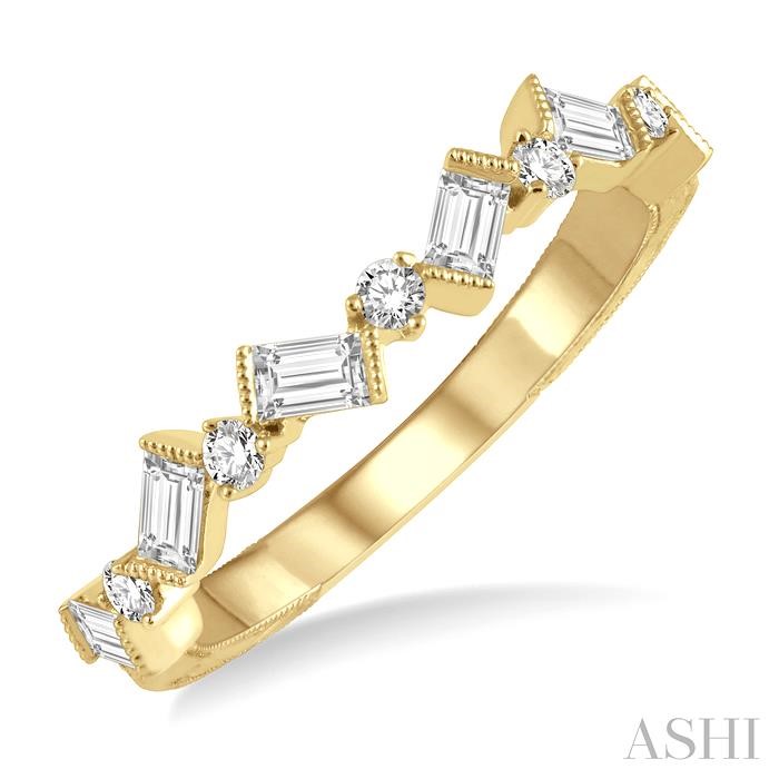 SCATTER ZIG-ZAG BAGUETTE DIAMOND FASHION BAND - 30533SJFGYG