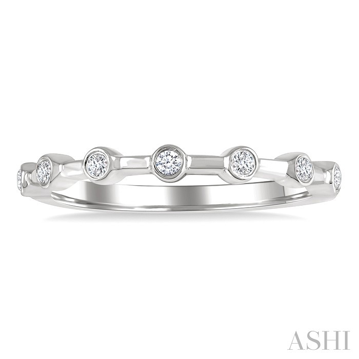 Stackable Bezel Set Diamond Wedding Band