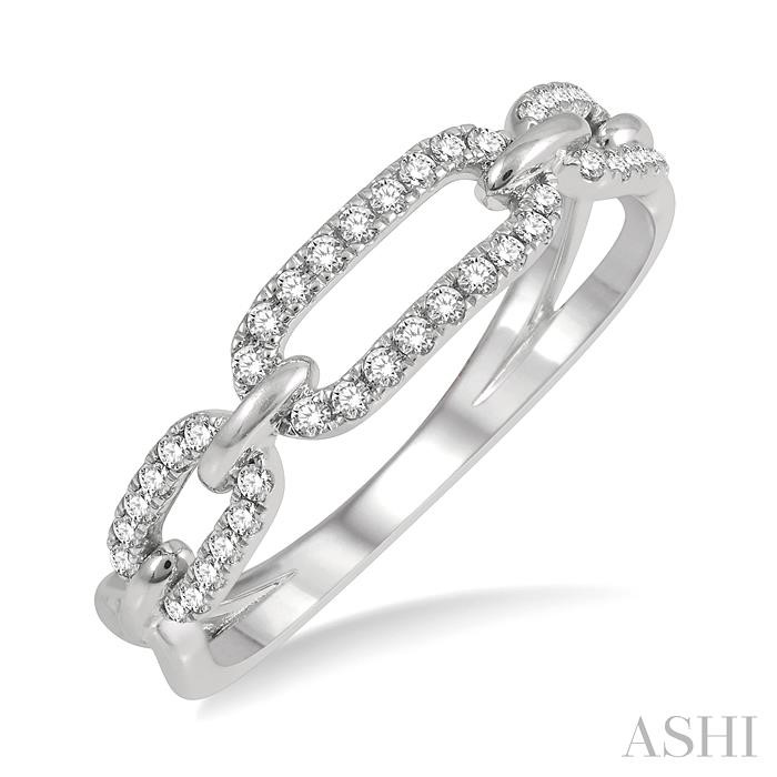 PAPER CLIP DIAMOND FASHION RING