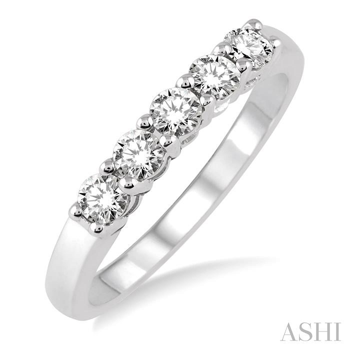 5 STONE DIAMOND WEDDING BAND