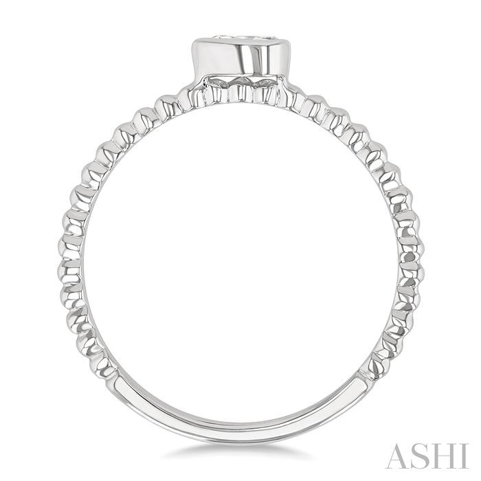 Bead Bijoux Pear Shape East-West Bezel Set Petite Diamond Fashion Ring